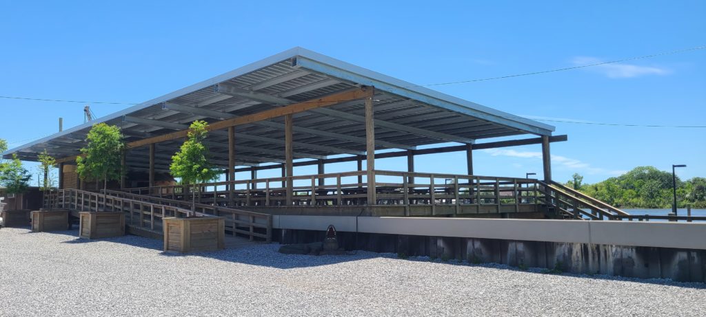 Loading Deck by the water for a swamp tour